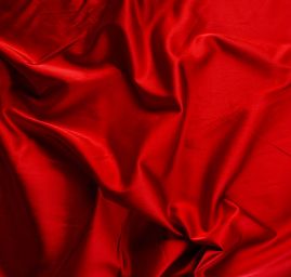 Satén pružný malinově červený