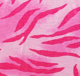 Satén nepružný zvířecí motiv růžový