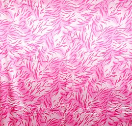 Satén nepružný zvířecí motiv růžový