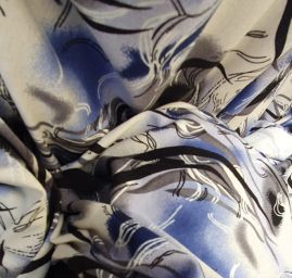 Viskozový úplet abstrakt modrofialový