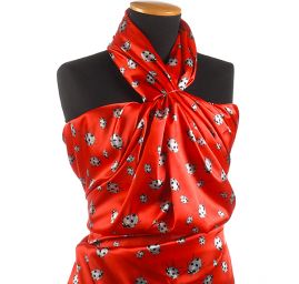 Atlas satén berušky velké červené