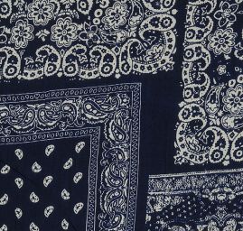 Viskozová šatovka kreš patchwork modrá/slonová kost