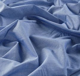 Bavlněná košilová látka světle modrá jeans