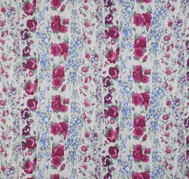 Šatová látka piké šedá s květy