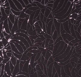 Jemná krajka flitrová aplikace na tylu fialová