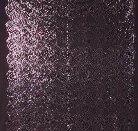 Jemná krajka flitrová aplikace na tylu fialová