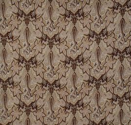 Šifon viskozvoý kašmírový vzor růžovohnědobéžový