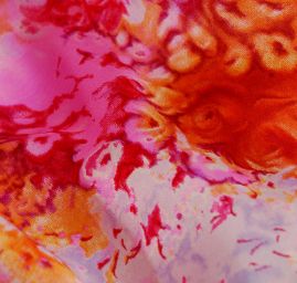 Hedvábný satén růžový + šifon