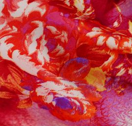 Hedvábný satén fialkový+ šifon