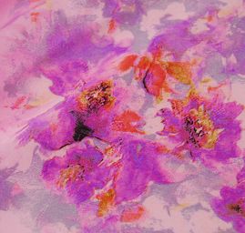 Hedvábný satén fialový + šifon