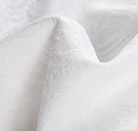 Brokát žakár slonová kost květinový motiv