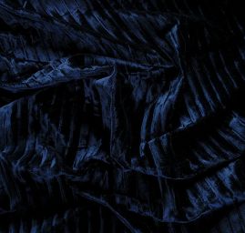 Samet pružný tmavě modrý plastické proužky