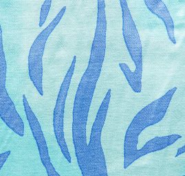 Satén nepružný zvířecí motiv modrý