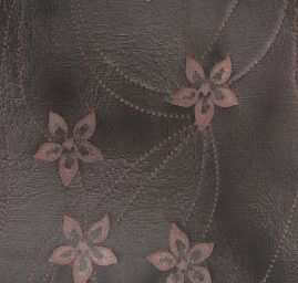 Šatová látka se vzorem květů šedá