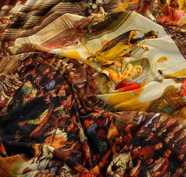 Viskozový úplet obraz digitální tisk