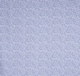 Bavlna směs kytičkový motiv modrá/smetana