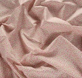 Bavlněná látka tisk drobné kytičky růžová