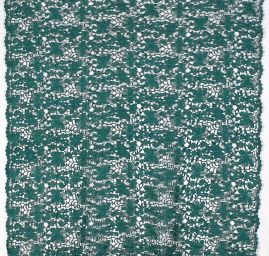 Efektní hrubá krajka vzor květů v tmavě zelená