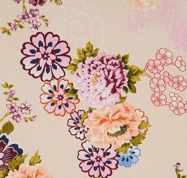 Pružná bavlněná látka květy II.jakost