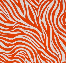 Viskozová látka zvířecí motiv zebra červená/smetana