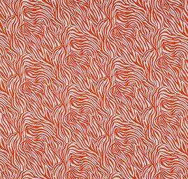 Viskozová látka zvířecí motiv zebra červená/smetana