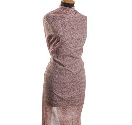 Bavlněný etamín tisk drobné květy růžová