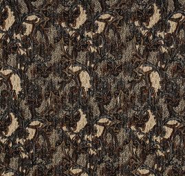 Pružná krajka tisk hnědočerná