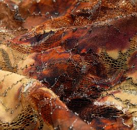 Pružná tylová krajka květinový vzor tisk/stříbrná výšivka