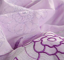 Madeira květinový vzor fialová