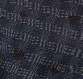 Riflovina pružná vzor kostky a květy