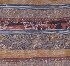 Úplet žoržetového vzhledu tisk pruhy