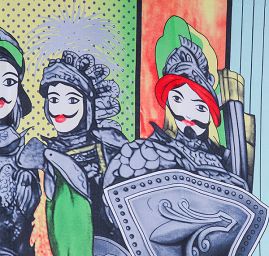 Śála rytířky mint tyrkysová II.jakost