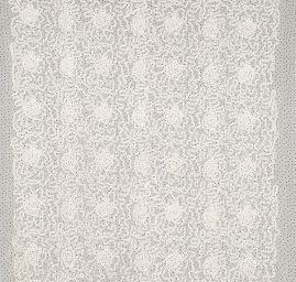 Šifon puntík stužková aplikace slonová kost/tm.modrá