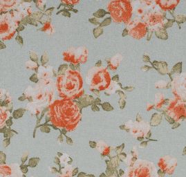 Jemný pružný šifon vzor růže na sv.zeleném