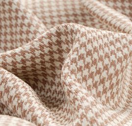 Kostýmová látka vzor pepito béžovohnědý