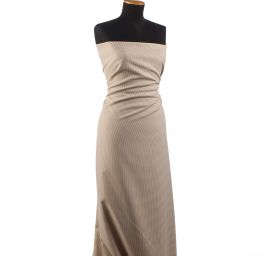 Kostýmová látka drobný pepito vzor hnědosmetanový