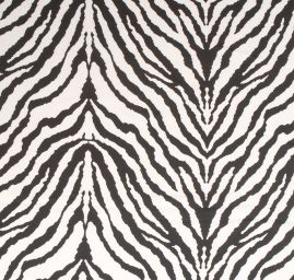 Imitace hedvábí pružný atlas zvířecí motiv černobílý