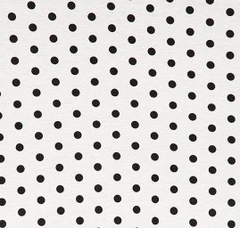 Jemný viskozový úplet puntík černá/bílá