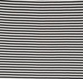 Jemný viskozový úplet černo/bílý proužek 