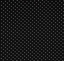 Látka šatovka drobný puntík bílá/černá