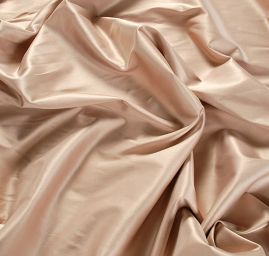 Satén pružný matný béžové barvy