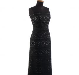 Krajka madeira květy/lístky černá