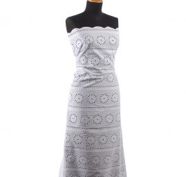 Krajka madeira květy/lístky bílá