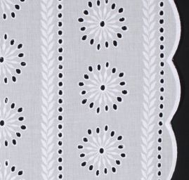 Krajka madeira květy/lístky bílá