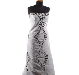 Krajka madeira květinová bordura s krajkou bílá