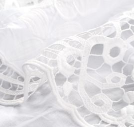 Krajka madeira květinová bordura s krajkou bílá