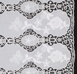 Krajka madeira květinová bordura s krajkou bílá