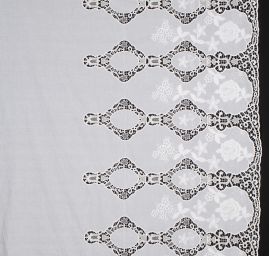 Krajka madeira květinová bordura s krajkou bílá