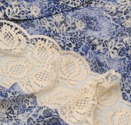 Krajka šifon blue