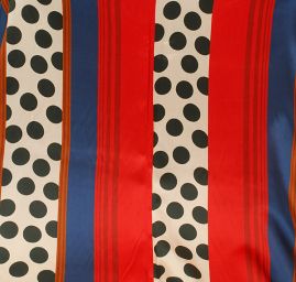 Efektní satén puntíky/pruhy II.jakost